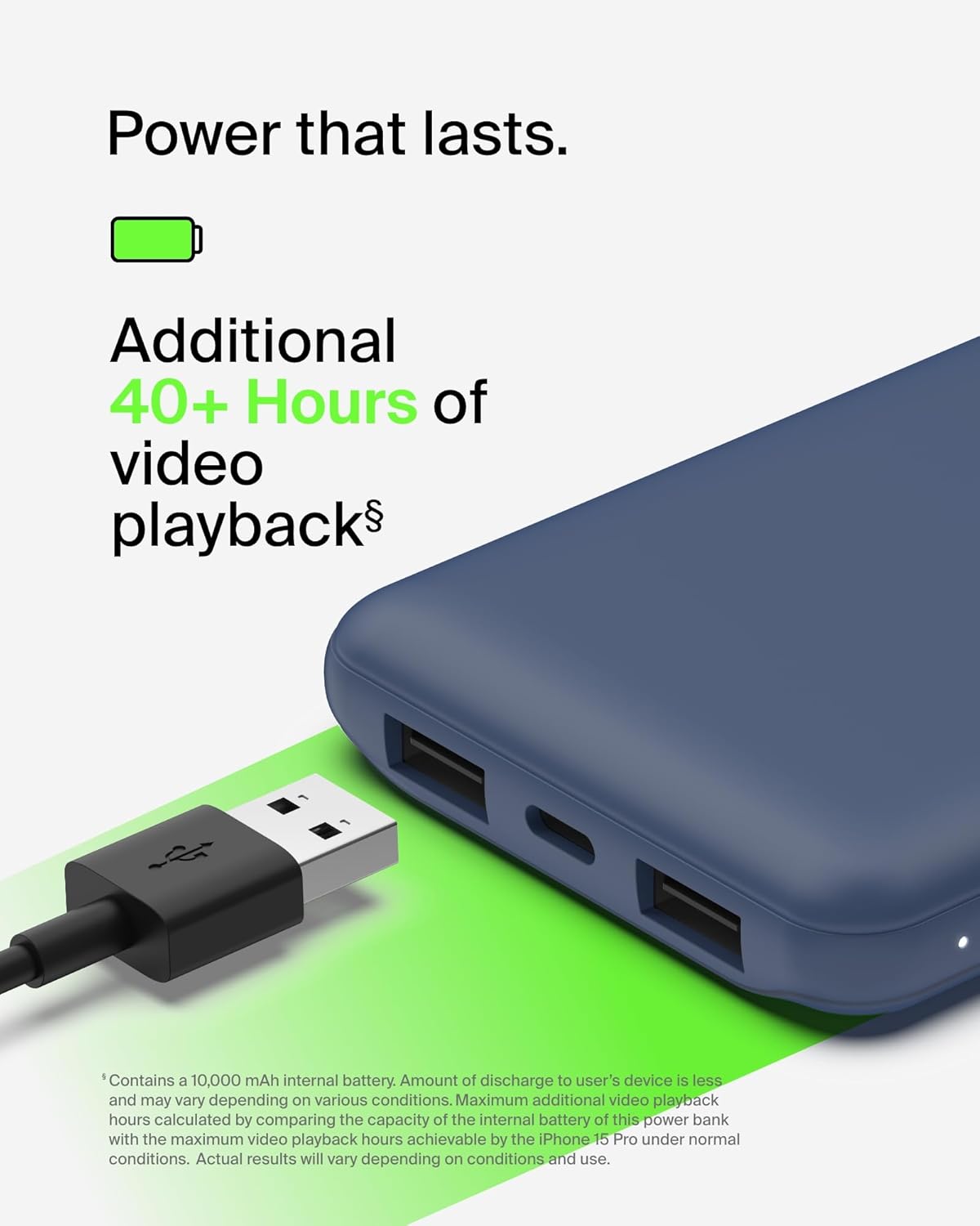 Detalle de Belkin 10000mAh Portable Power Bank with USB-C