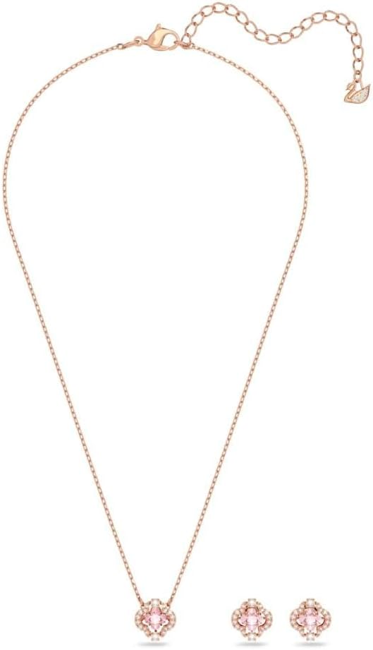 Detalle 2 de Swarovski Necklace and Earring Set, Rose-Gold Tone Plated