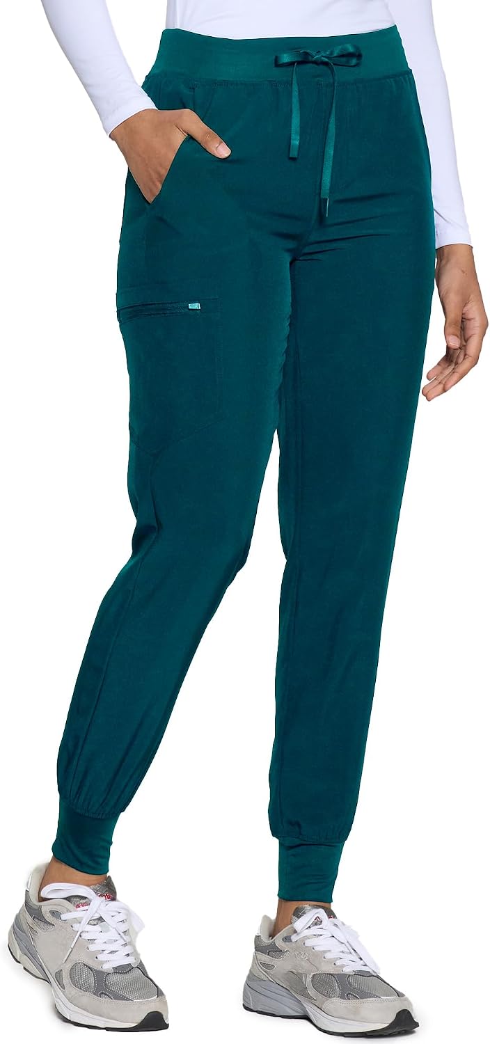 Detalle de COZYFIT Women's Scrub Pants, Soft-Stretch Slim-Fit Jogger with 5 Pockets