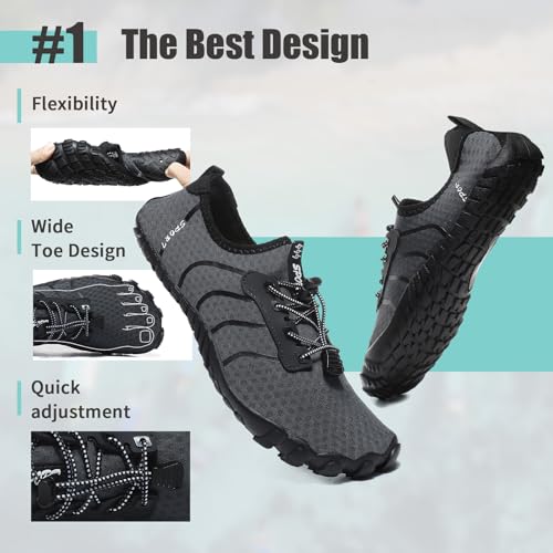 Detalle de Hanani Barefoot Water Shoes – Unisex Quick-Dry Aqua Shoes for Beach, Swim and Casual Wear