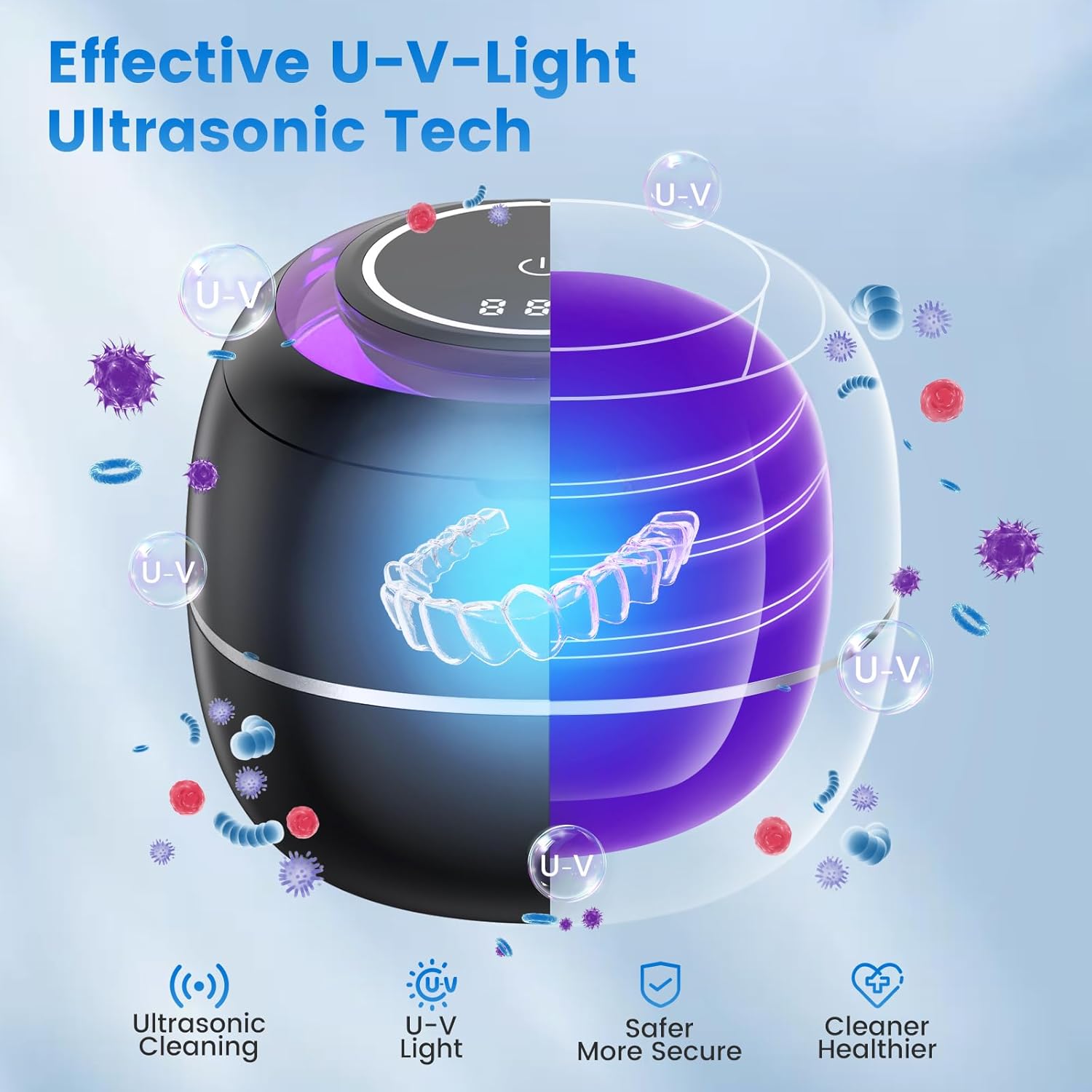 Detalle 2 de SEANCHEER Ultrasonic Cleaner 48kHz