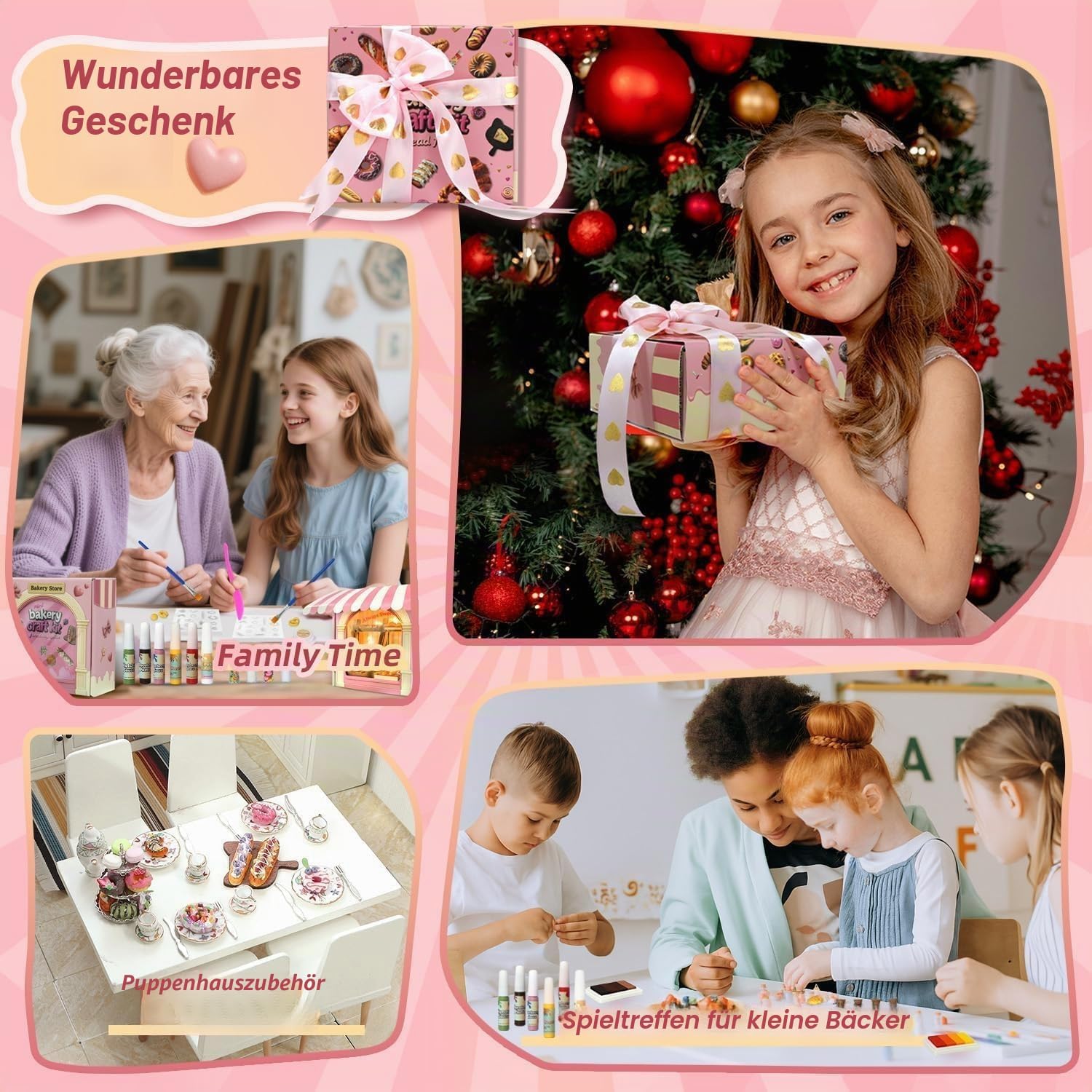 Thumbnail 5 de iLAND Basteln Mit Kindern Modelliermasse Lufttrocknend – Mini-Bäckerei DIY-Set für Kinder