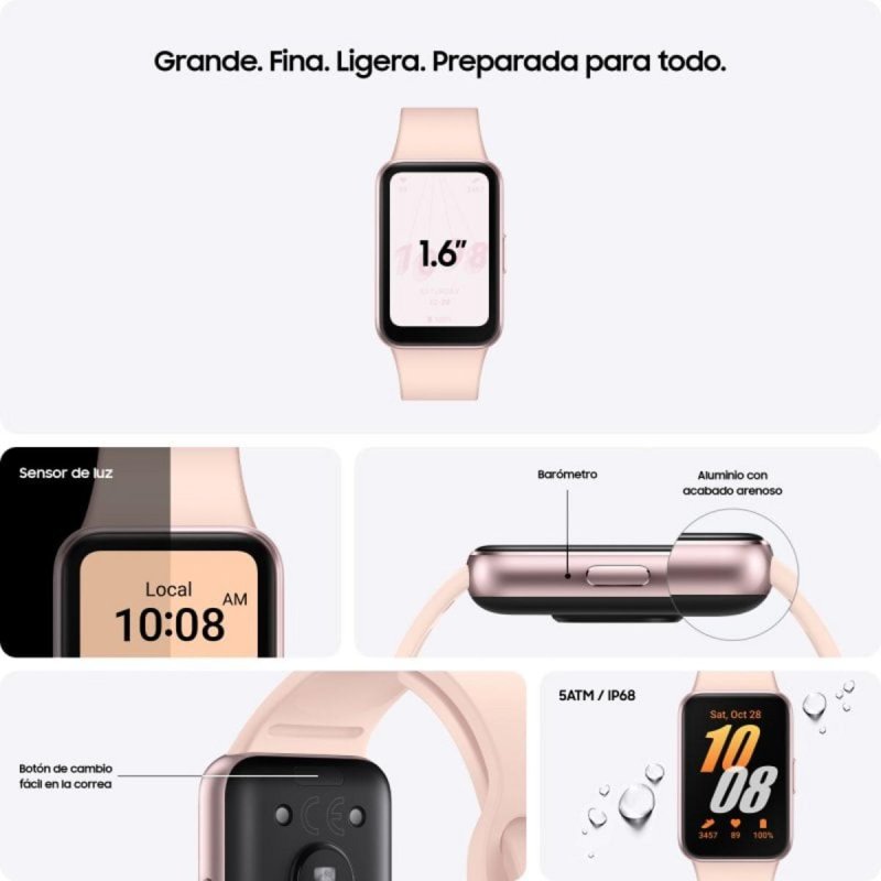 Thumbnail 3 de Samsung Galaxy Fit3 Rosa, Banda Smart con Batería de 13 Días