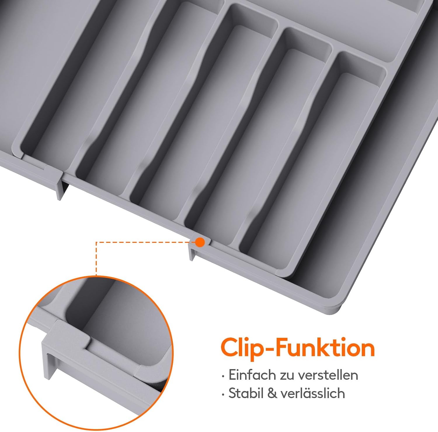 Detalle 2 de Lifewit Besteckkasten 56,9 cm verstellbar