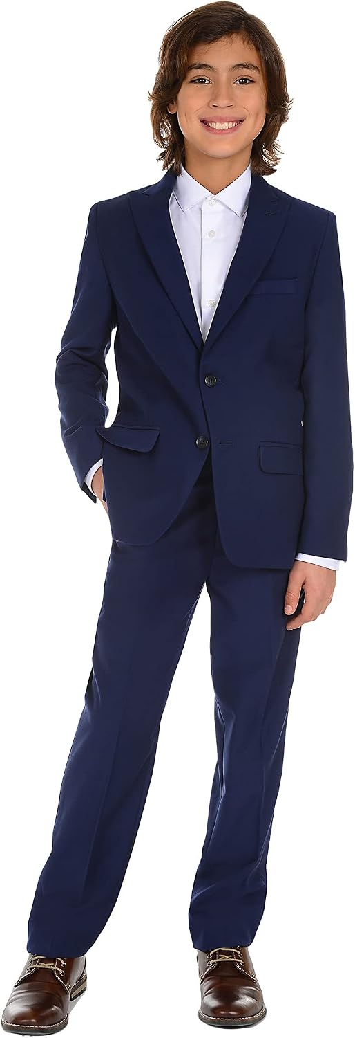 Thumbnail 6 de Calvin Klein Boys' 2-Piece Formal Suit Set: Single Breasted Jacket & Straight Leg Dress Pants