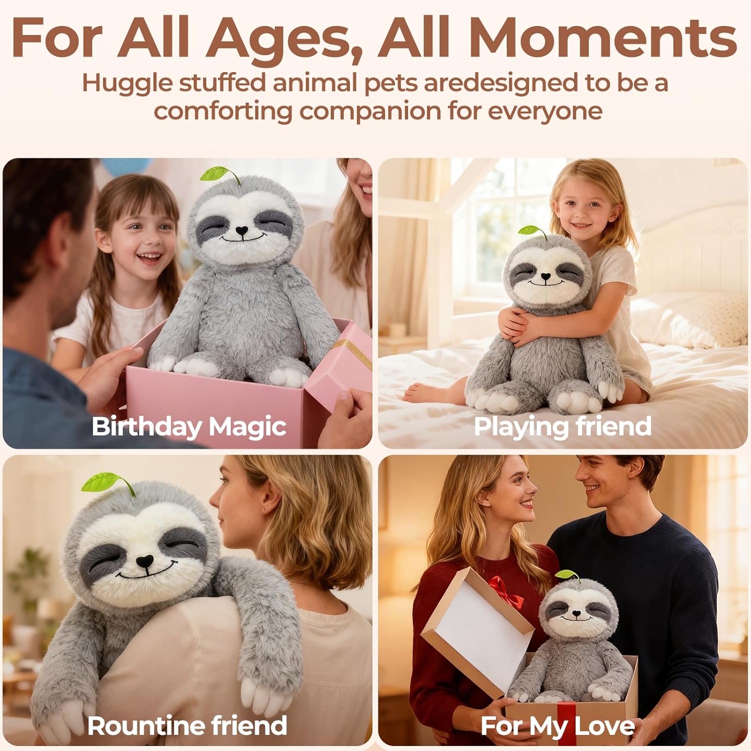 Thumbnail 6 de Mewaii 4 Lbs Weighted Heated Sloth Plush (15-inch) Microwave Warm Hug Toy