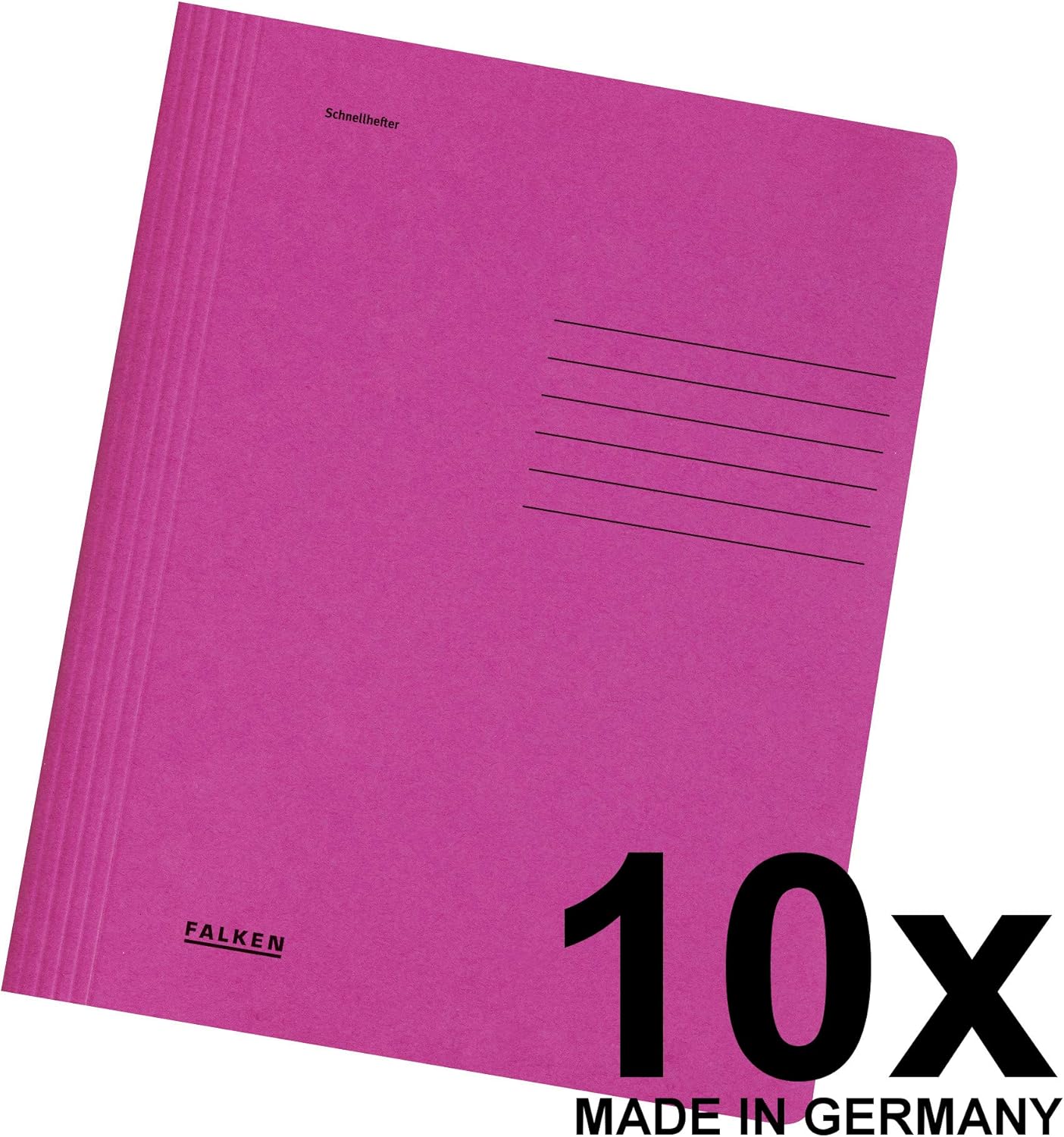 Thumbnail 1 de Original Falken Recycling-Schnellhefter DIN A4 Intensivfarbe pink – 10er Pack