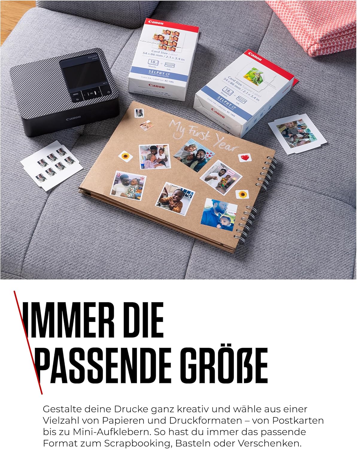 Thumbnail 5 de Canon SELPHY CP1500: Mobiler Fotodrucker für kompakte, kabellose Poster‑Größe