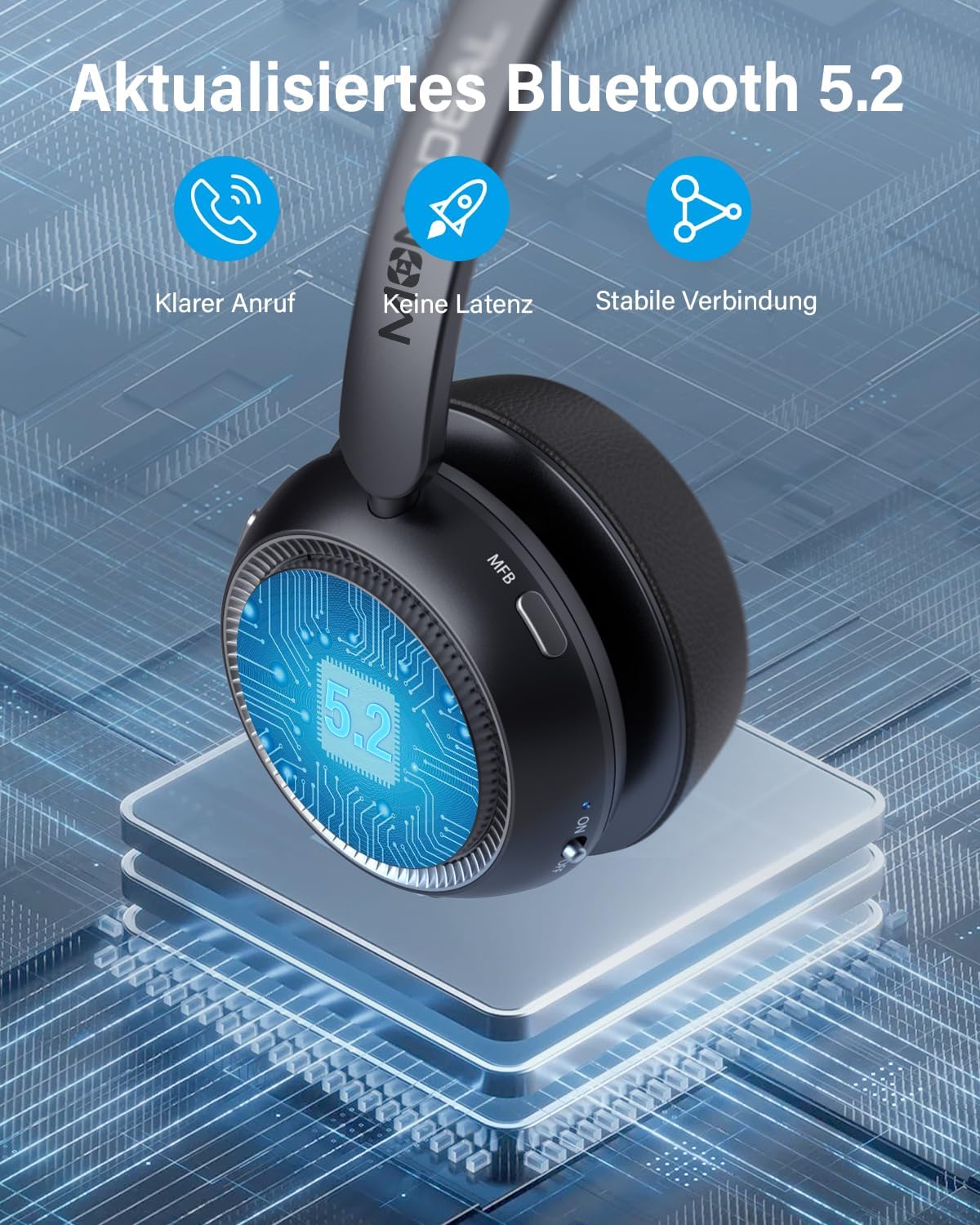 Thumbnail 6 de MONODEAL Bluetooth Headset mit Mikrofon – kabellose Lösung für Büro, Callcenter & Zoom