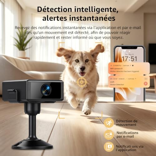 Detalle 2 de Liretope Camera Espion 4K: Mini Caméra WiFi sans Fil avec Vision Nocturne pour Intérieur
