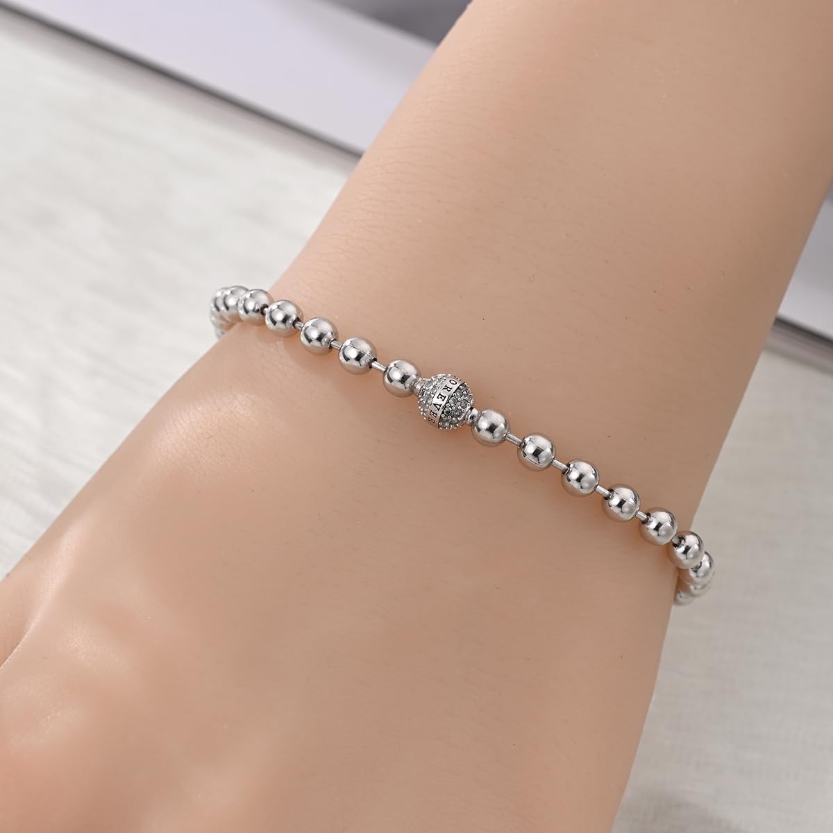 Detalle de TINSLO Moments Bracciale Donna in Argento 925 – stile semplice ed elegante