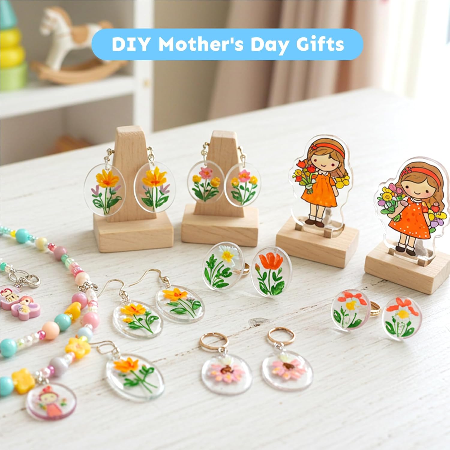 Thumbnail 2 de Auihiay Schrumpffolie-Set (198-teilig) inkl. Zubehör für DIY-Schlüsselanhänger, Schmuck & Kinderhandwerk