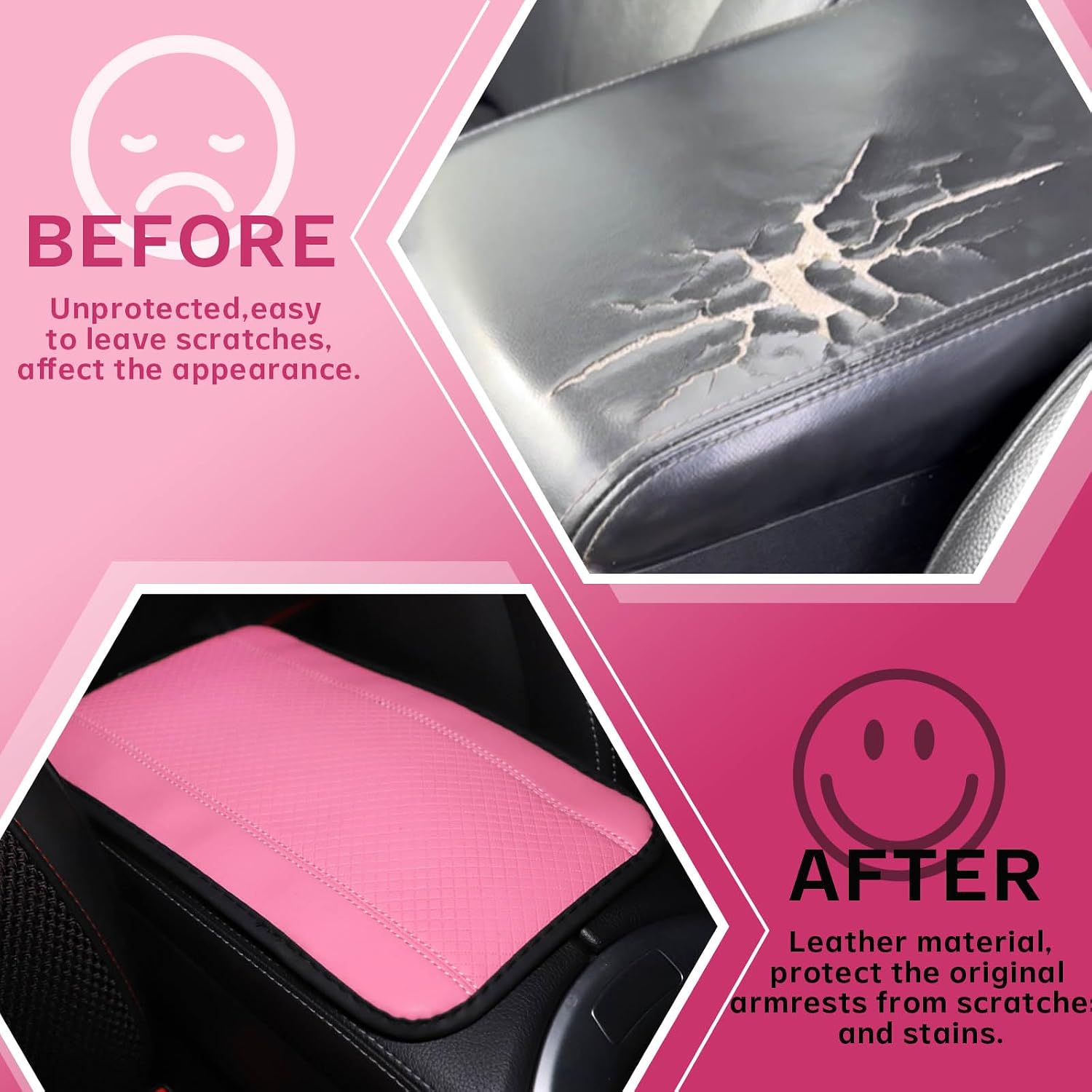 Detalle de Piburth Car Armrest Pad PU Leather