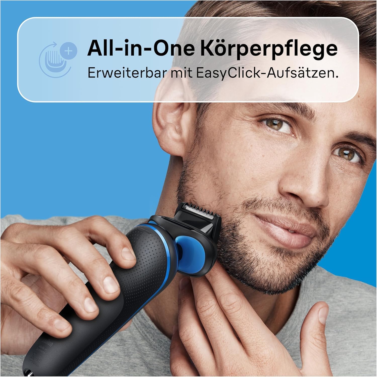 Thumbnail 4 de Braun Series 5 51-B1000s Herren-Elektrorasierer (Wet & Dry) mit EasyClean, 50 Min. Akku – Blau