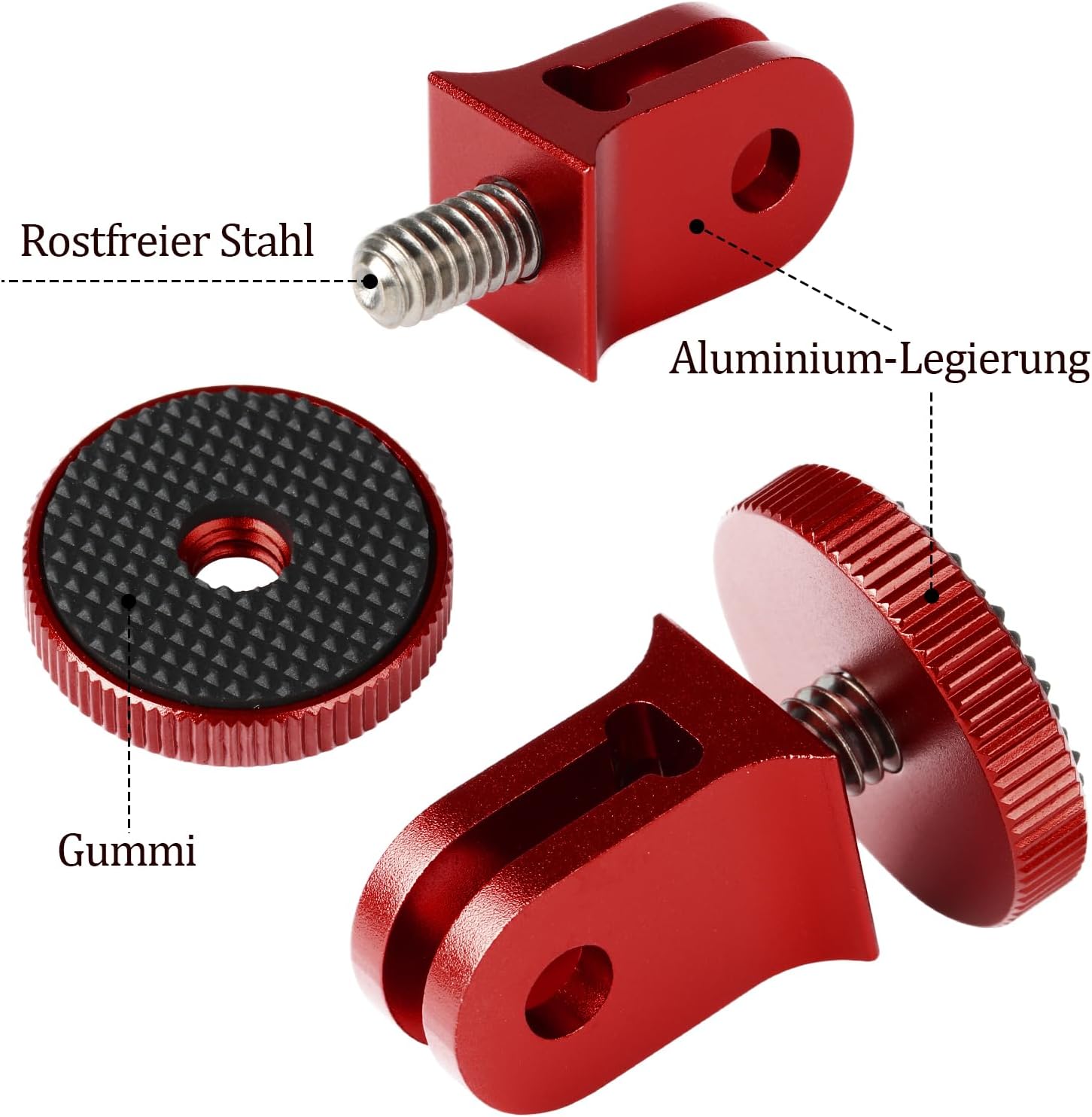 Detalle 1 de HSU Kamerahalterung 1/4 Zoll für Action-Cams