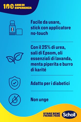 Detalle de Scholl Balsamo Stick Riparatore per Talloni Screpolati – 25% Urea, Sali di Epsom e Oli Essenziali