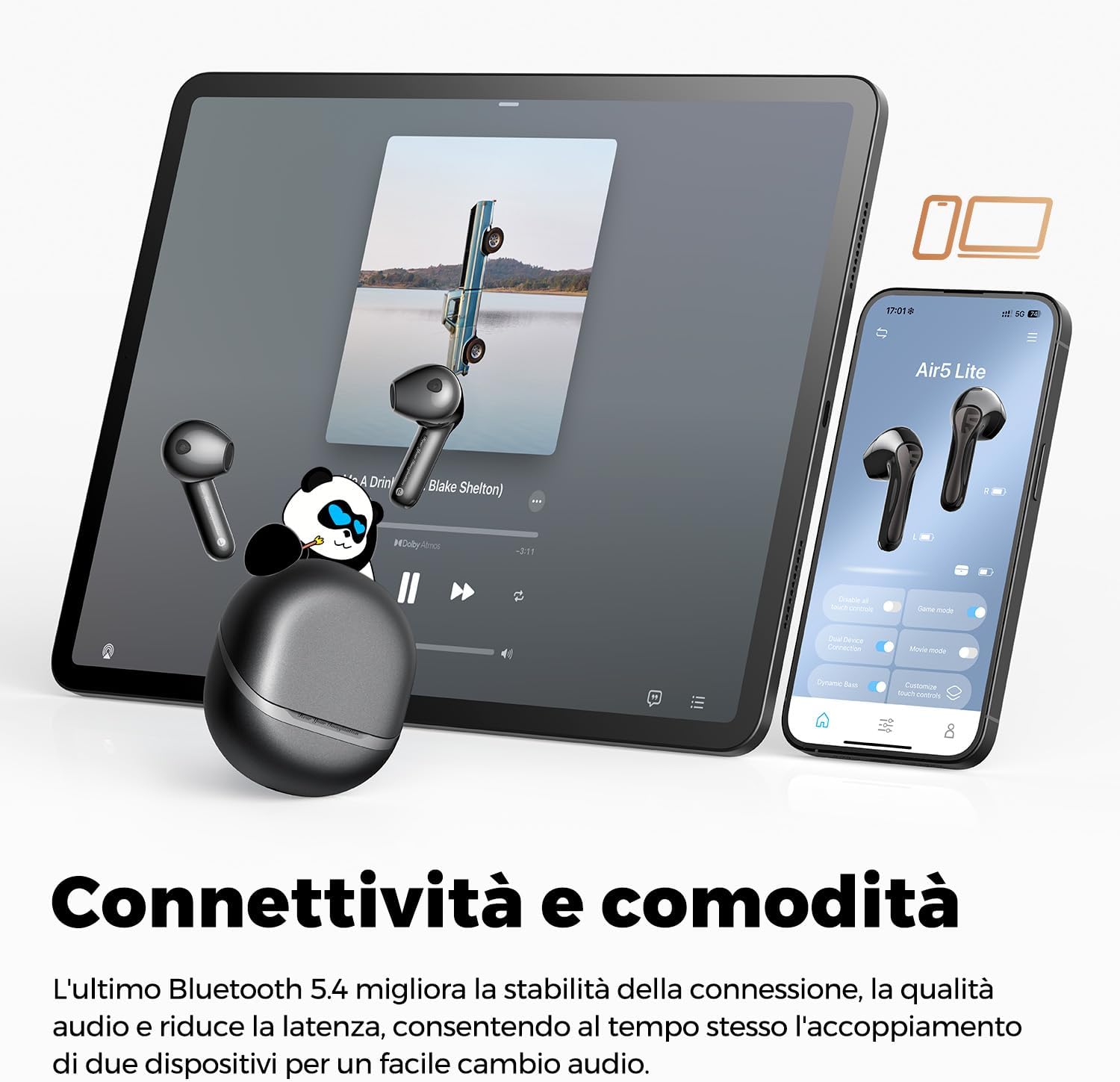 Thumbnail 3 de SoundPEATS Air5 Lite cuffie Bluetooth 5.4