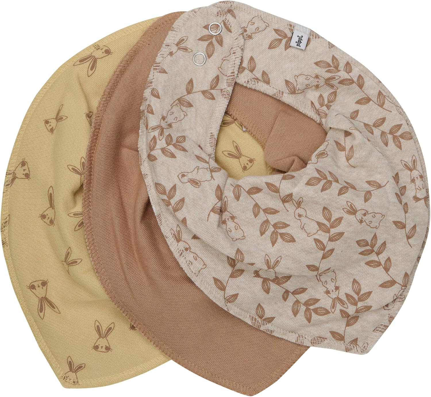 Thumbnail 3 de Pippi made with love Unisex Baby Bandana Lätzchen (3er-Pack) – Bio-Baumwolle, mit Druckknöpfen