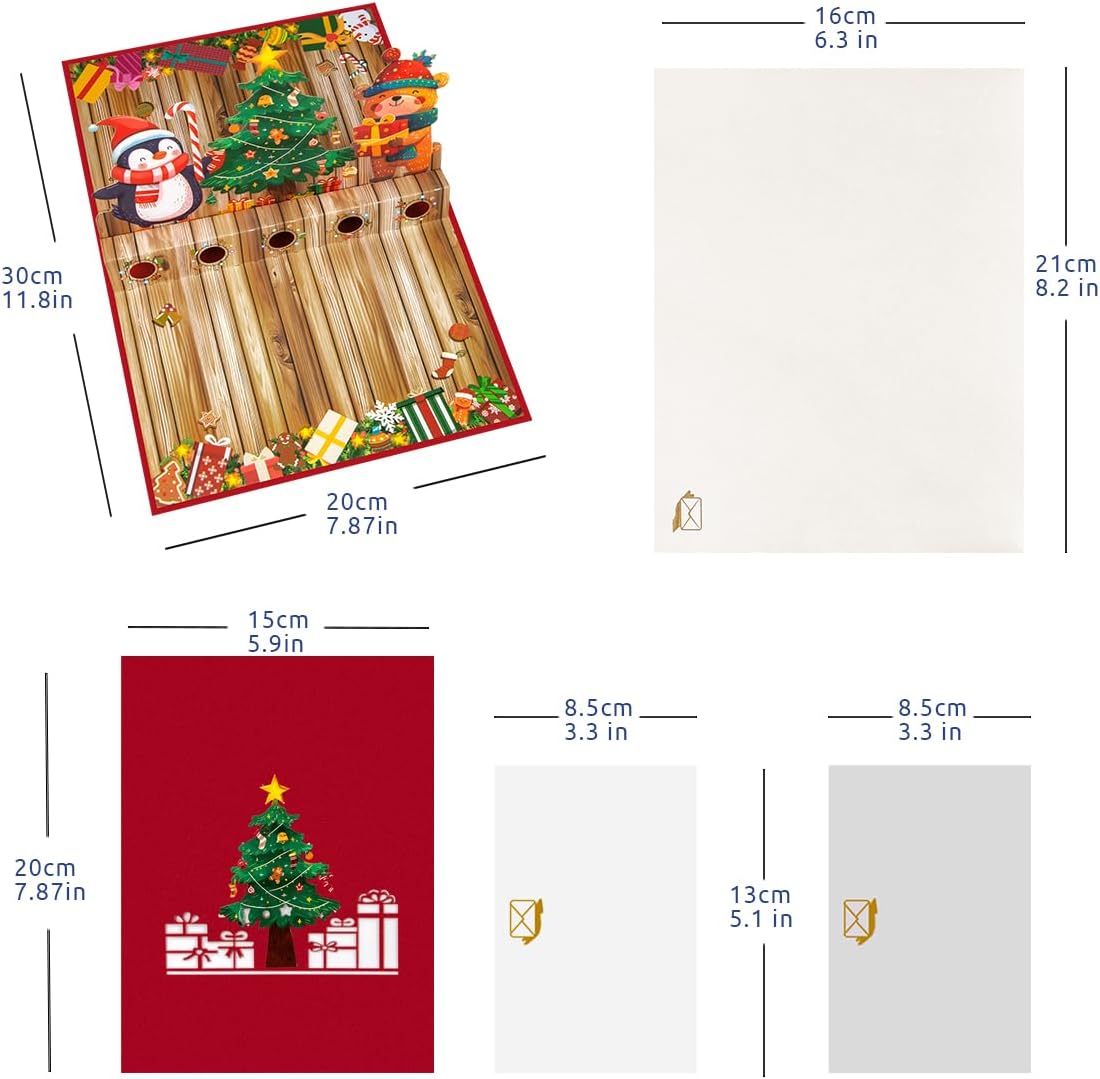 Detalle 2 de CNLITIHEKA Weihnachten Pop-Up-Karte 🎄