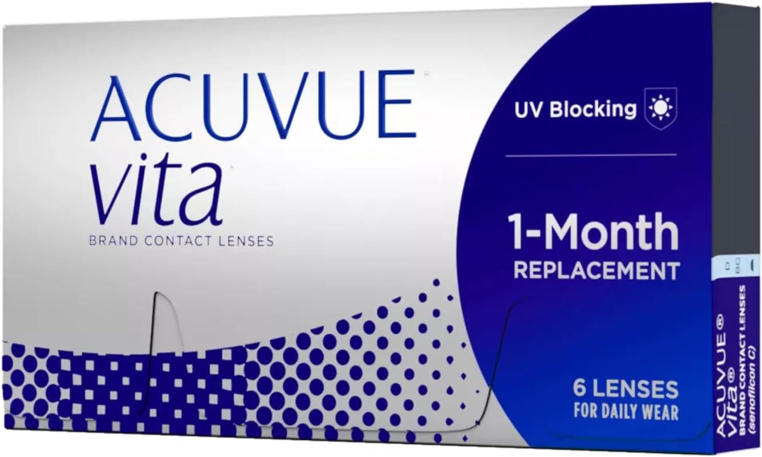 Detalle de ACUVUE Vita Monatskontaktlinsen – -4 dpt, BC 8.4, DIA 14 mm, 6er-Pack, UV-Schutz, Feuchtigkeit über den Monat
