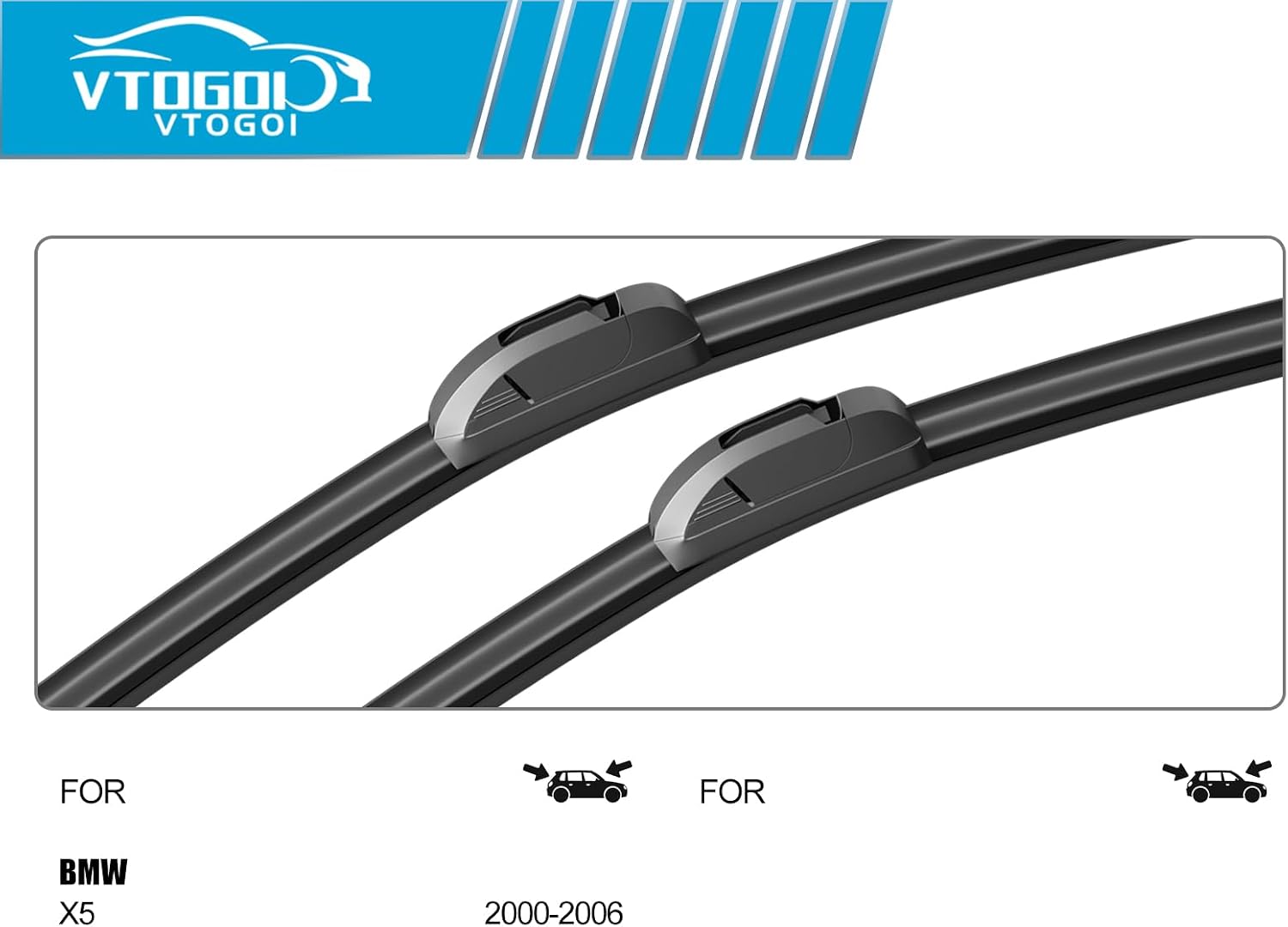 Thumbnail 2 de VTOGOI Wiper Blades for BMW X5 24/22/18
