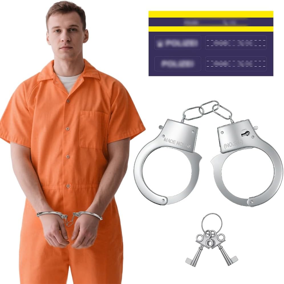 Detalle de Alaoo 5160957 – metalowe kajdanki ze stopu metali z kluczem i naklejką