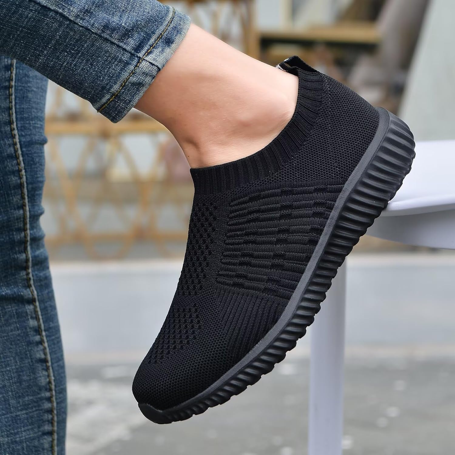 Thumbnail 5 de TIOSEBON Damen Slip On Laufschuhe – Atmungsaktives Mesh, leichte Gummisohle