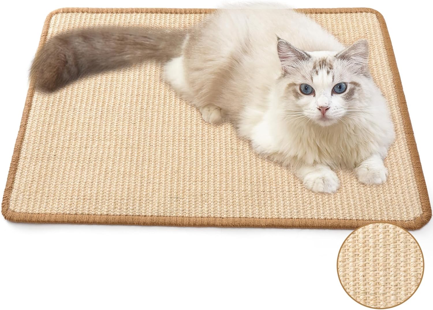 FUKUMARU Tapis Griffoir pour Chat 60 x 40 cm – Sisal Naturel