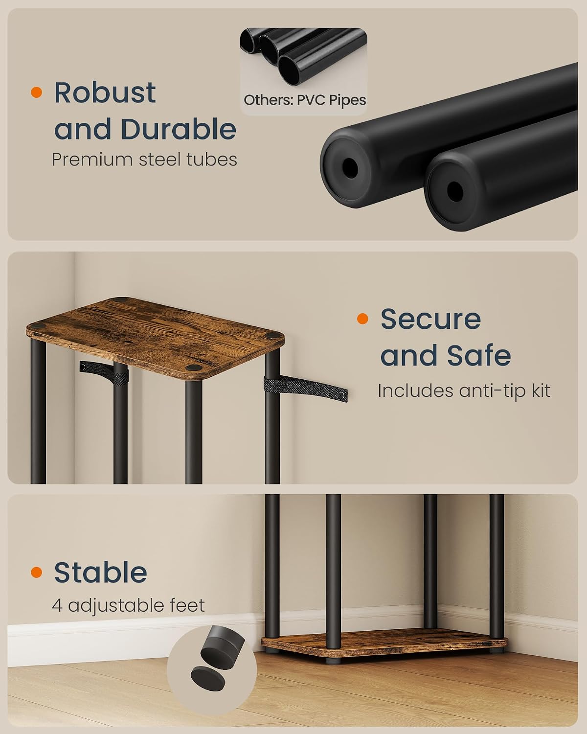 Detalle 2 de VASAGLE 5-Tier Storage Shelf