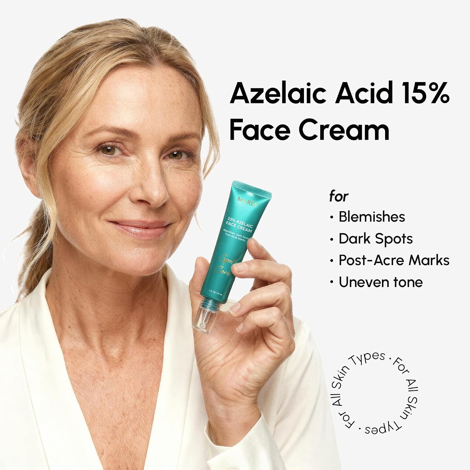 Thumbnail 1 de MAREE Azelaic Acid 15% Face Cream with Niacinamide & Salicylic Acid for Dark Spots, Redness, and Acne-Prone Skin
