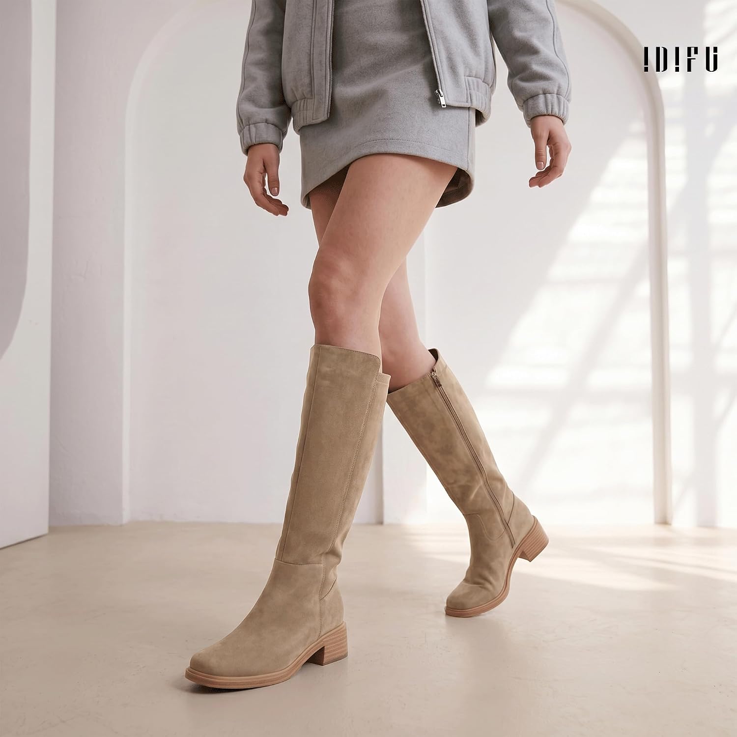 Detalle 2 de IDIFU Knee-High Boots with 1.6-Inch Heel