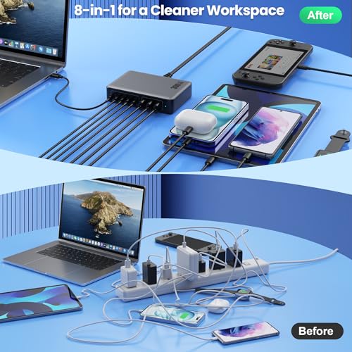 Thumbnail 5 de Cargador USB C 8 Puertos 300W GAN IV ⚡ Compatible MacBook, iPhone