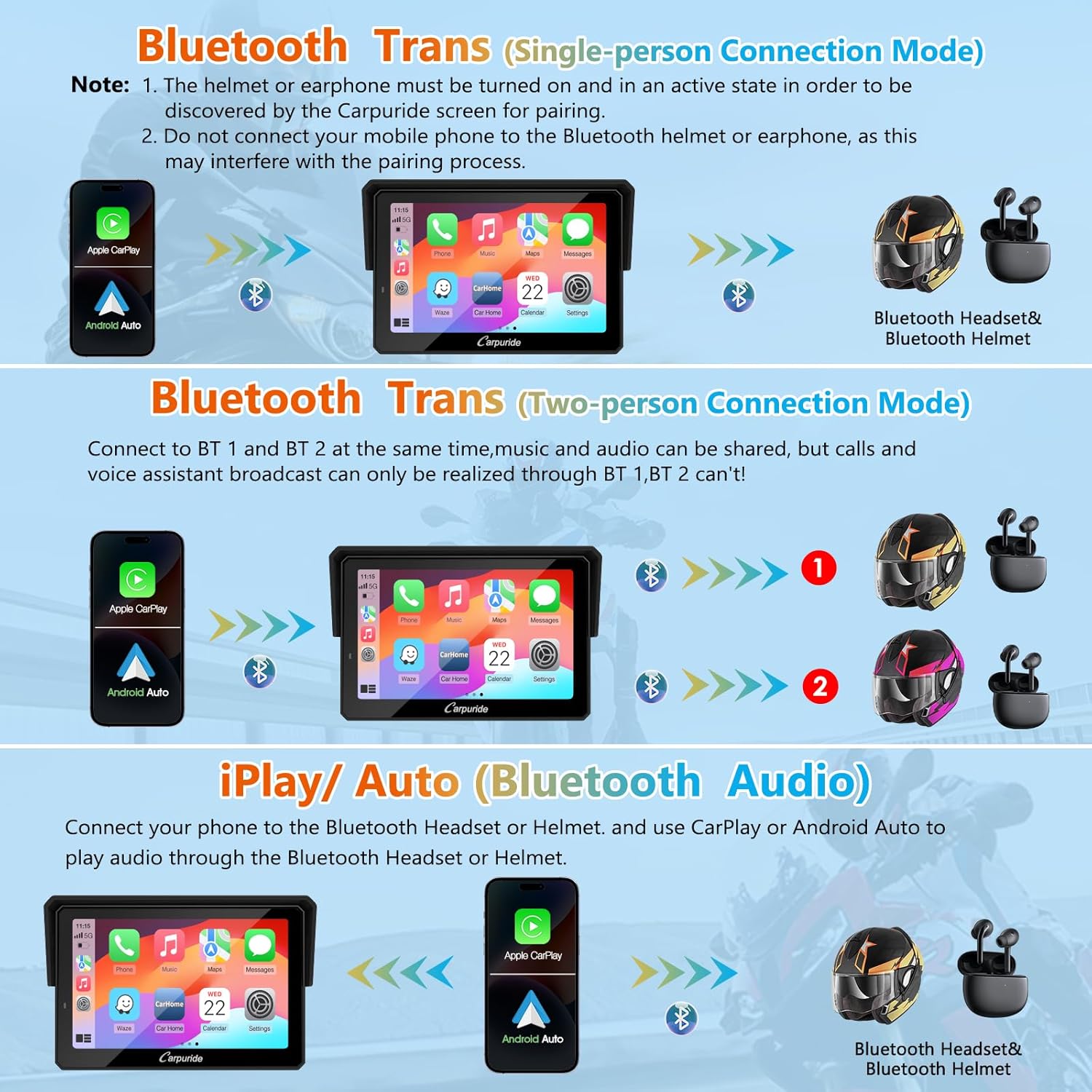 Thumbnail 2 de CARPURIDE W502BS Pro para BMW CarPlay y Android Auto
