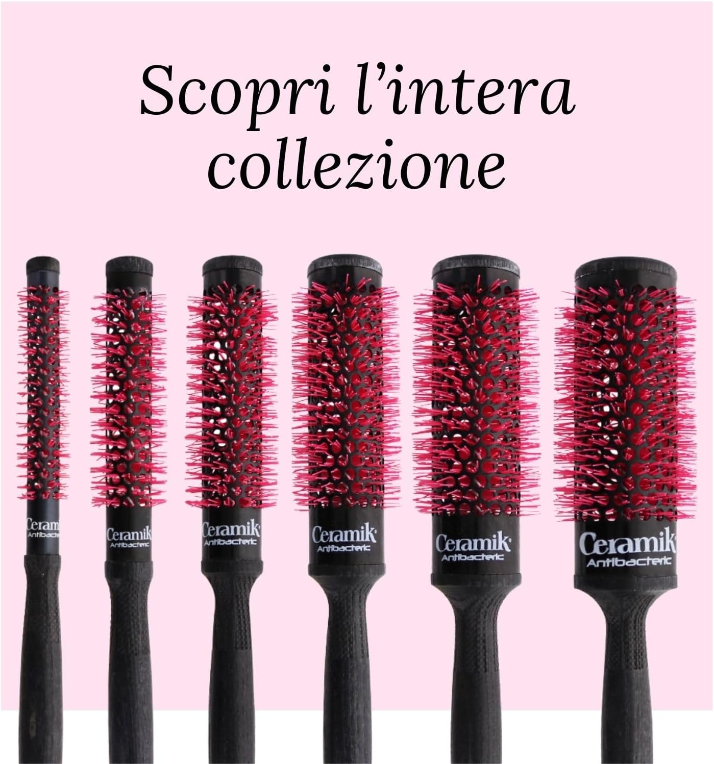 Detalle de TEK Linea Professionale Spazzola Termica con Rullo in Ceramica e Setole Antibatteriche – Diametro 36 mm
