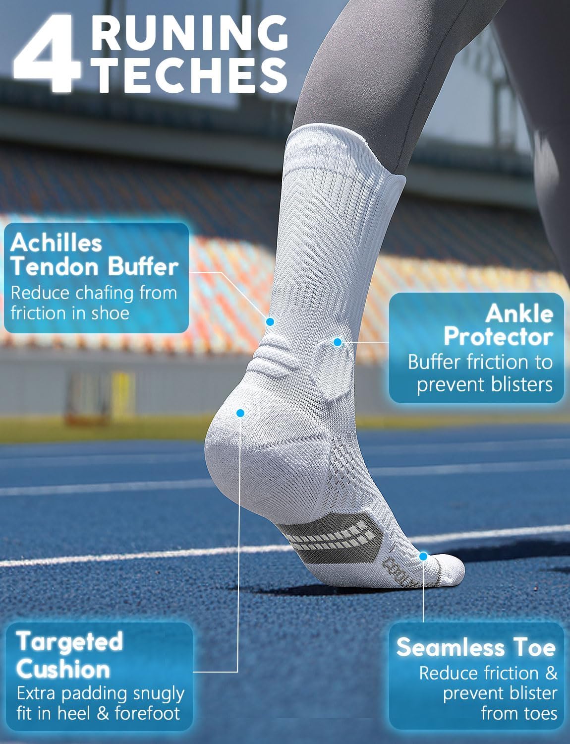 Thumbnail 3 de Juclise Coolmax Bamboo Compression Socks 15-20 mmHg