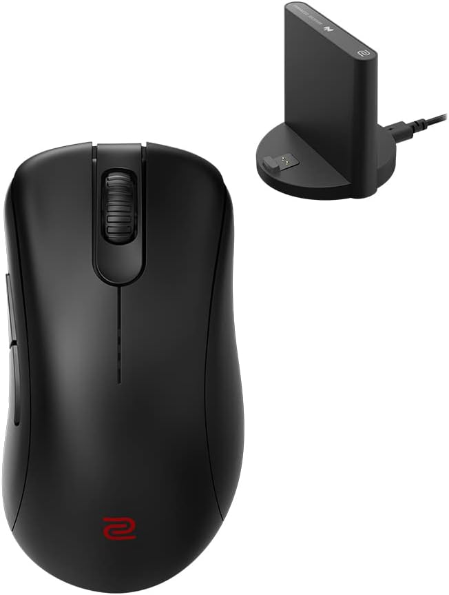 Detalle de BenQ Zowie EC3-CW Kabellose Gaming-Maus – Ergonomisch rechts, 400/800/1600/3200 DPI, 125/500/1000 Hz