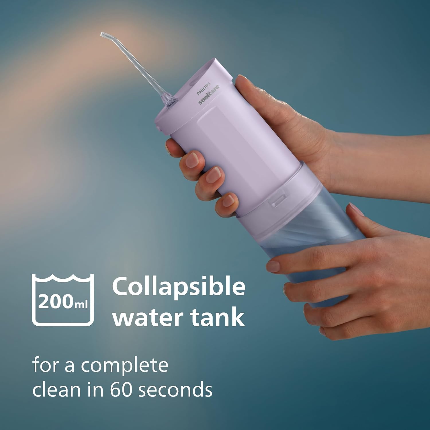 Detalle de Philips Sonicare Compact Flosser 1000 HX3333/23 Water Flosser, 3 Modes