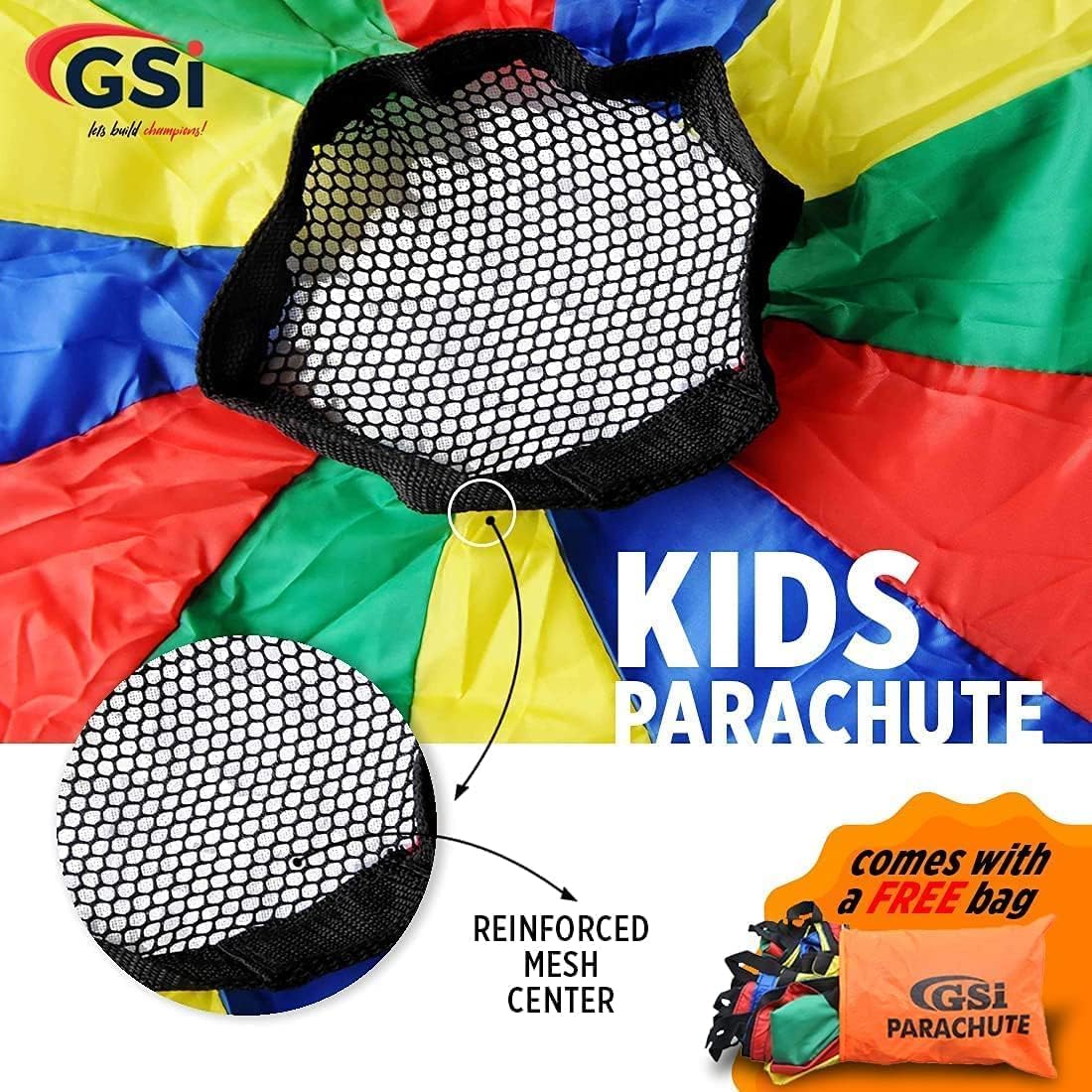 Thumbnail 4 de GSi Kids Play Parachute Rainbow Parachute Toy Tent – 12 Feet