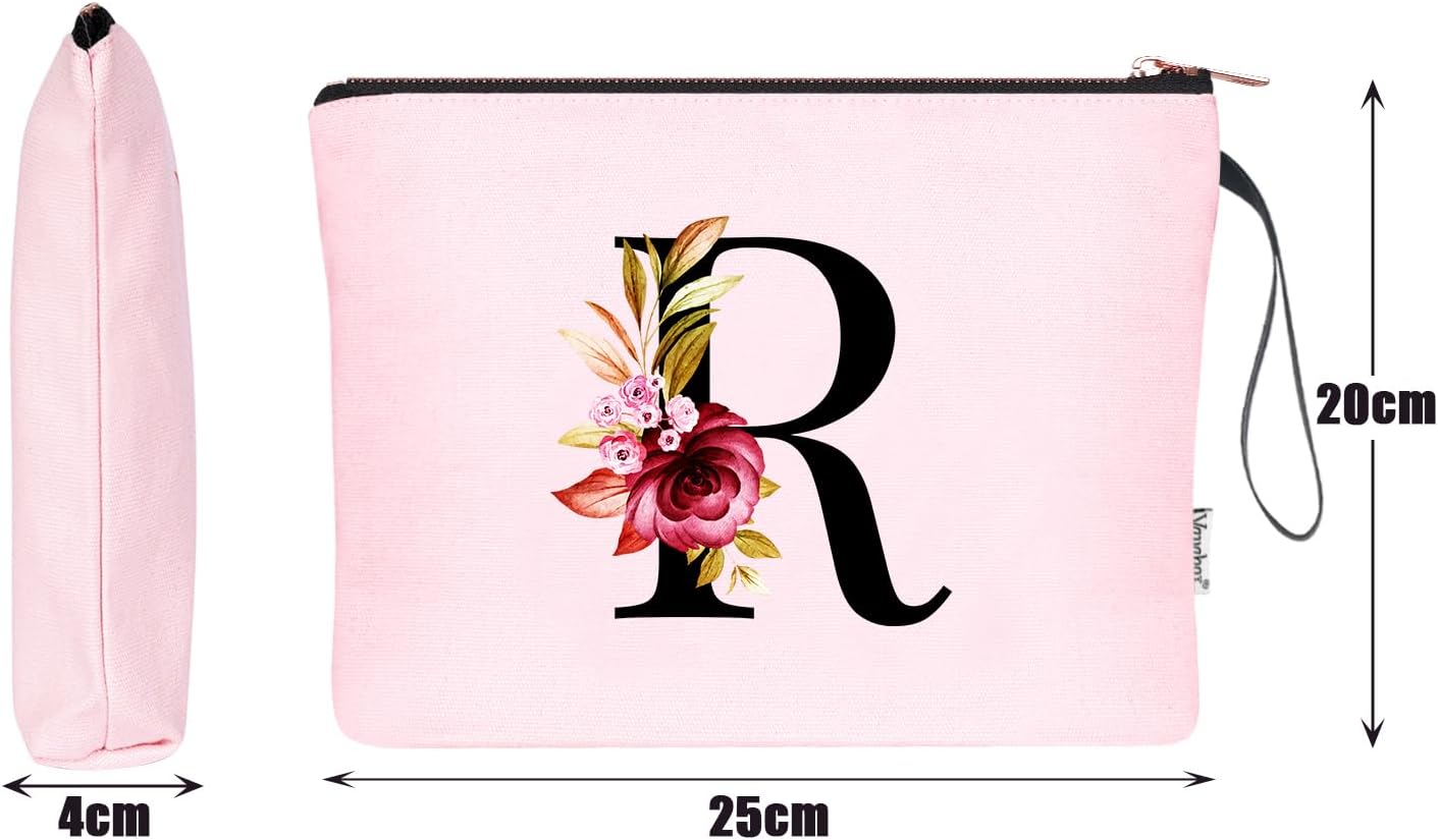 Thumbnail 1 de Vavabox A-Z Personalised Initial Makeup Bag (Pink) – Ideal Bride, Bridesmaid or Gift