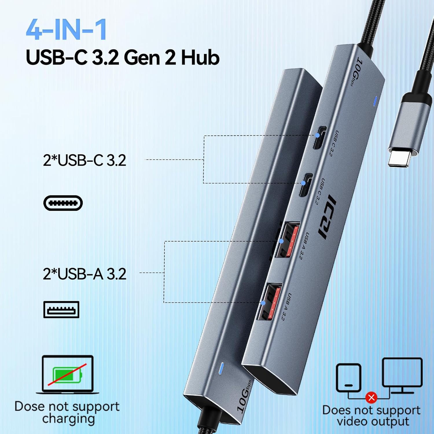 Thumbnail 6 de ICZI USB-C Hub 4-Port 10 Gbps: Mehr Anschlüsse, kompakt und zuverlässig