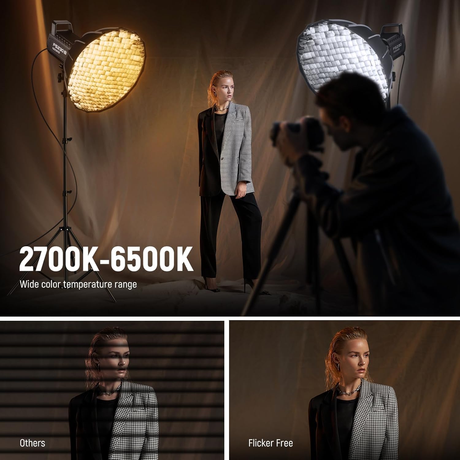 Detalle de NEEWER FS230B LED Video Light with 2.4G/APP Control