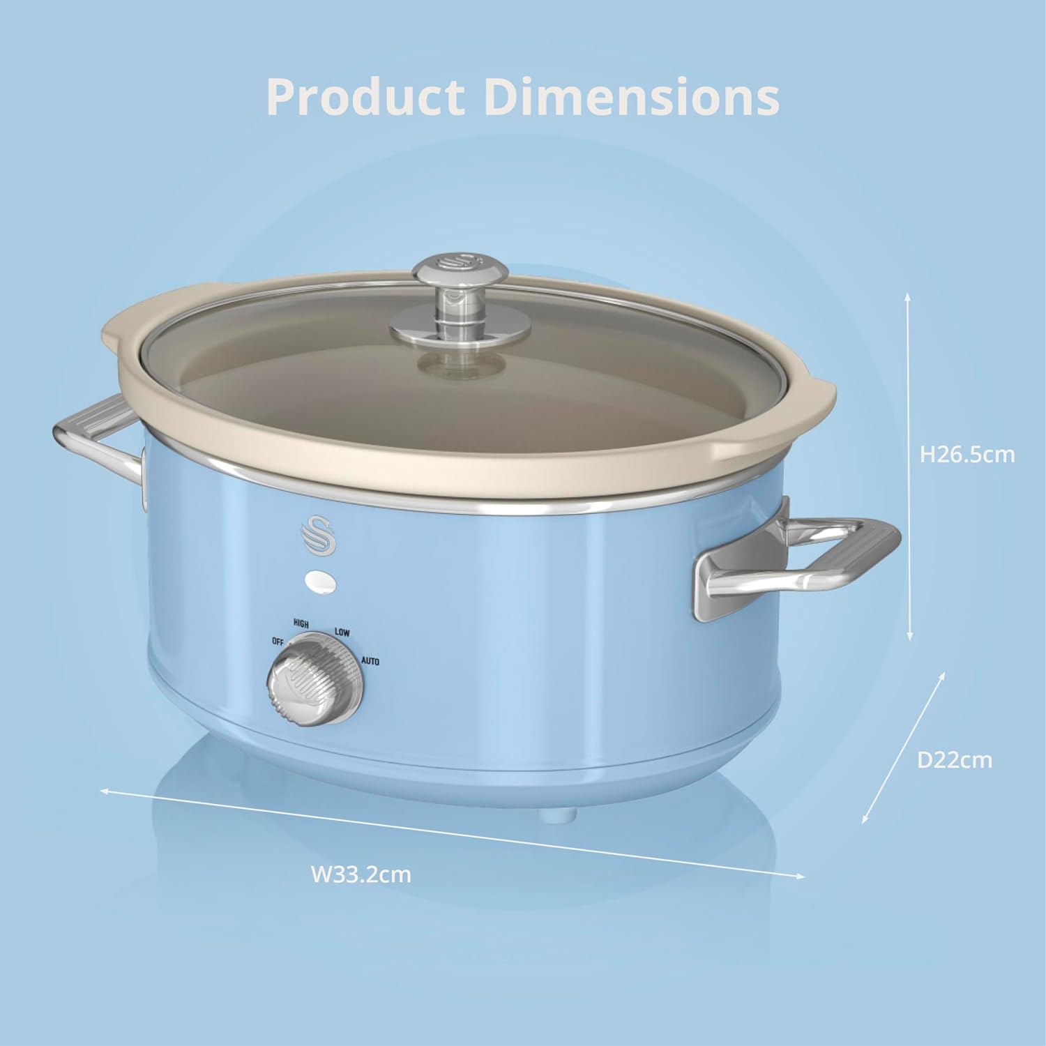 Thumbnail 6 de Swan SF17021BLN Retro Slow Cooker 3.5L