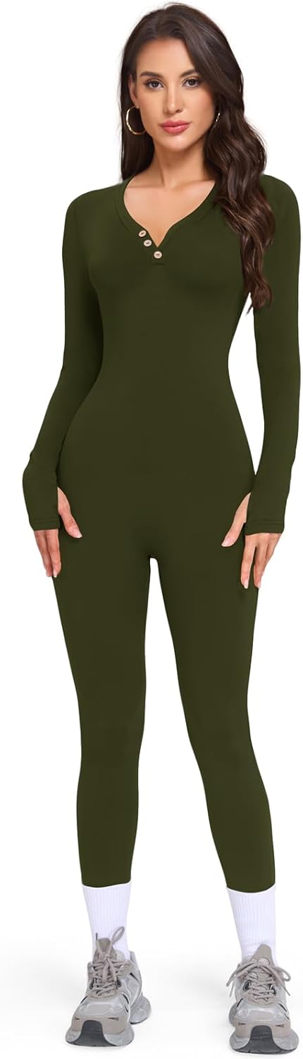 Thumbnail 4 de VUTRU Damen Sport-Jumpsuit langarm nahtloser Body-Overall für Yoga & Fitness