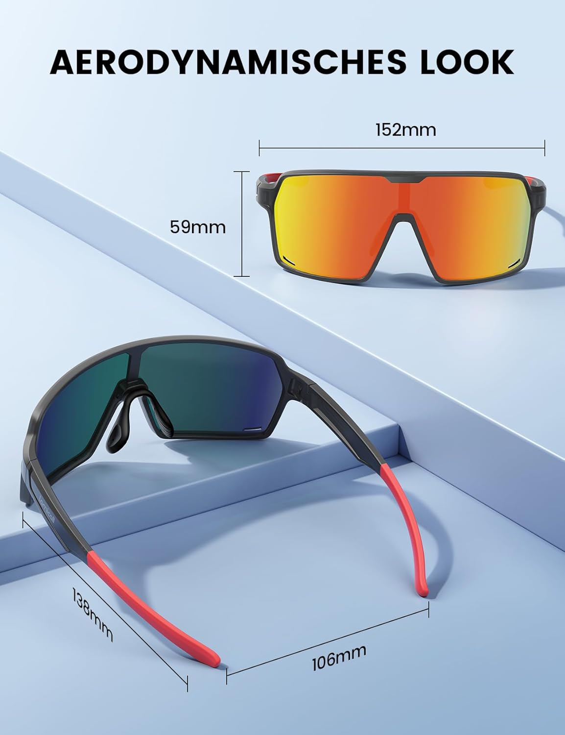 Thumbnail 1 de Lamicall XL Fahrradbrille - polarisierte UV400 29g