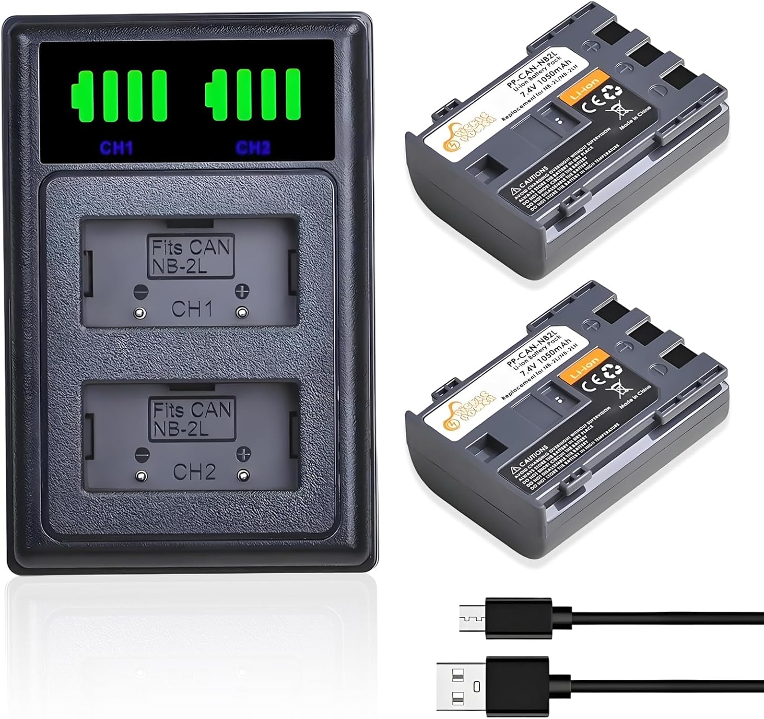 Detalle de Pickle Power NB-2L NB-2LH Battery and Charger for Canon DSLRs and PowerShot models