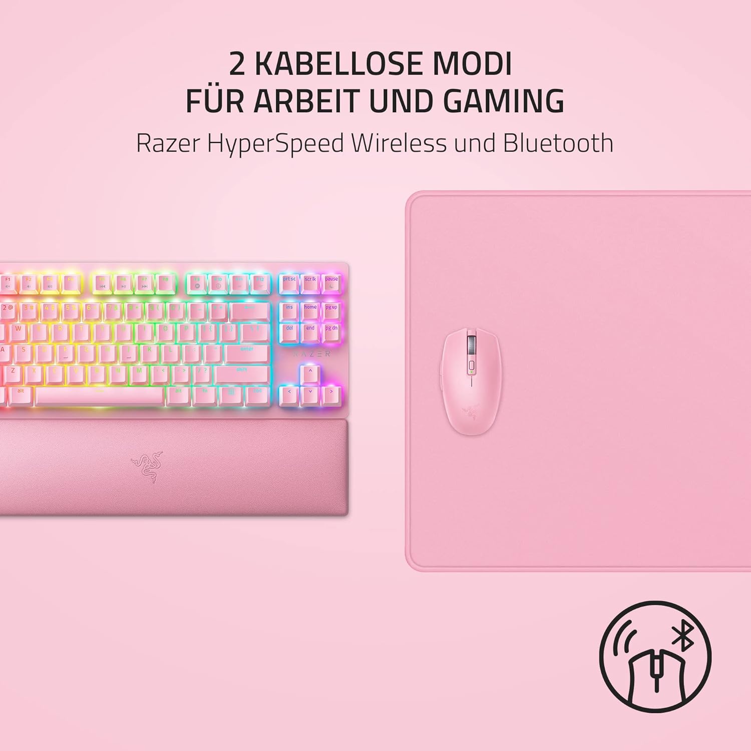 Thumbnail 2 de Razer Orochi V2 Mobile kabellose Gaming-Maus (Quartz Pink) mit bis zu 950 Stunden Akkulaufzeit