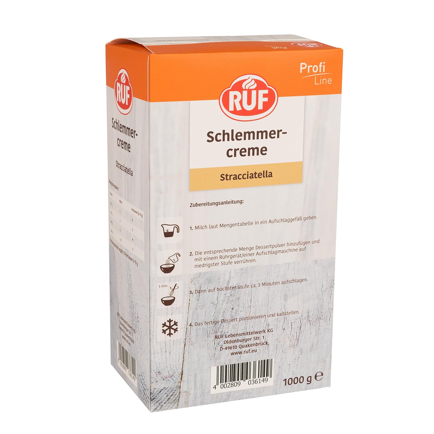 Thumbnail 1 de RUF Schlemmercreme Stracciatella – Dessertpulver ohne Kochen, glutenfrei (1.000 g Großpackung)