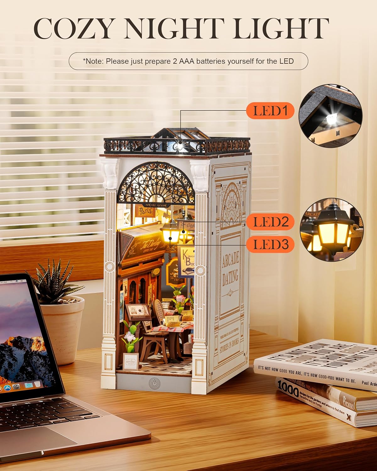 Thumbnail 2 de Rolife Book Nook DIY Miniature Kit with Lights 📷