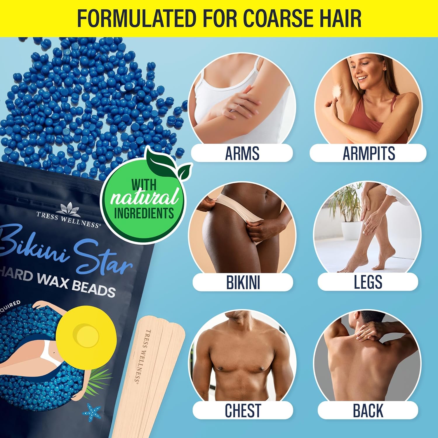 Detalle de Tress Wellness Bikini Star 1.2lb wax beads