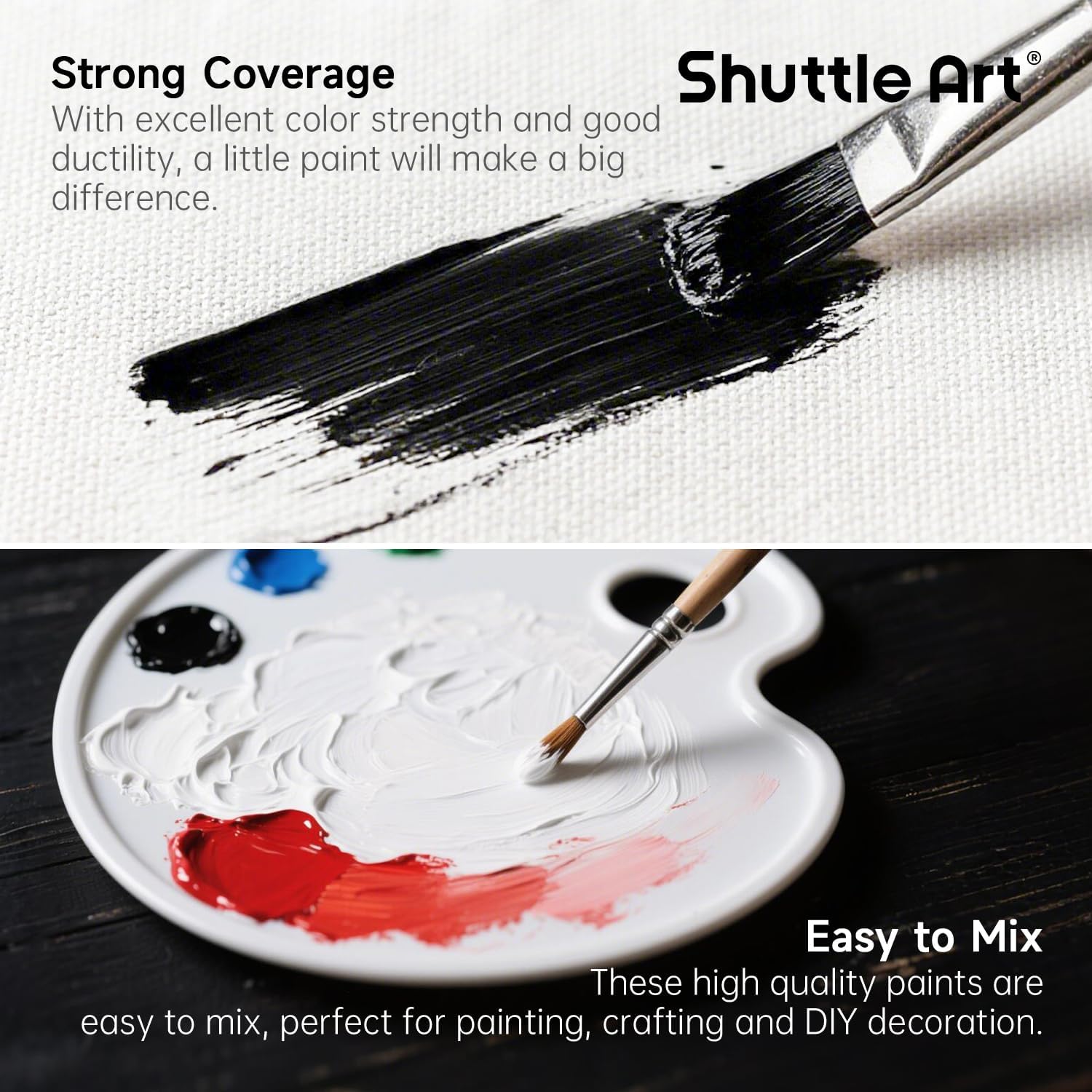Thumbnail 3 de Shuttle Art schwarze Textilfarbe waschmaschinenfest (118 ml) für Stoffmalerei auf T‑Shirts, Jeans, Schuhe